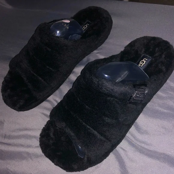 UUG - Men’s - Fluff You Slide Black (Size 10) UGG Fluff You Black Slide For Men main image 4